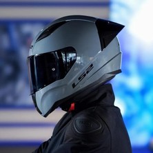 LS2 Rapıd 2 Race Nardo Gri Polikarbonat Kask Mikrometrik Çene Bağlantısı ile Dayanıklı ve Konforlu