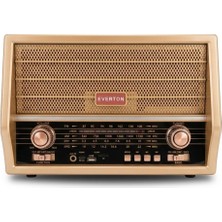 Nusrat Bilişim Everton RT-606 Bluetooth Fm-Usb-Tf-Aux Şarjlı Nostaljik Radyo