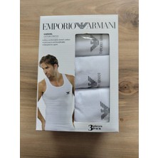 Emporio Armani  Erkek Atlet 3'lü Beyaz M - Beyaz