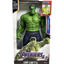 Avengers Hulk Sesli Işıklı Aksiyon Figürlü Oyuncak 30 cm Eklemleri Hareketli Erkek Çocuk İçin