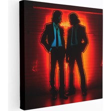 Popcas Pulp Fiction Siluet Kanvas Tablo Ev Dekorasyonu
