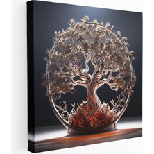 Popcas Bağlantılı Ruhani Duvar Sanatı - Ruhani Bağlantı Kanvas Tablo Huzurlu Yaşam Ağacı