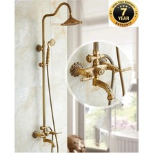 OEM Banyo Bataryası Duş Seti Antik Renk Desenli Yeni Lüx Model Ithal 7 Yıl Garantili