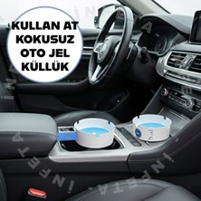 İnfeta 25 Adet Koku Emici Kullan At Oto Jel Küllük-Yeni Nesil Araç Ofis Kafe Ev Hijyenik Kül Tablası