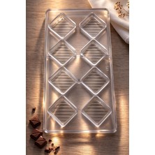 Morponi Polikarbon Çikolata Kalıbı Kare Model 10'lu 1 Adet