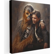 Popcas Star Wars Han Solo ve Chewbacca Dostluğu Kanvas Tablo - Yıldız Savaşları Duvar Sanatı