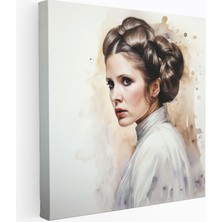 Popcas Star Wars Prenses Leia Suluboya Kanvas Tablo - Duvar Süsü Star Wars Prenses Leia Temalı