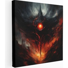 Popcas Yüzüklerin Efendisi Duvar Dekorasyonu - Güç ve Sauron Temalı Kanvas Tablo