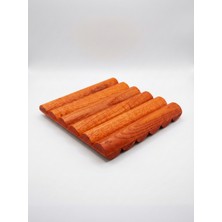 Çift Taraflı Ahşap Nihale - Dekoratif Tencere, Tava ve Çaydanlık Altlığı Açık Meşe (15X15 Cm)