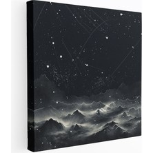 Popcas Yıldız Haritası Duvar Dekorasyonu - Minimalist Yıldız Haritası Burç Haritası Ev Dekorasyonu