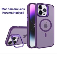Epro iPhone 14 Pro Max Standlı Kamera Lens Koruma Hediyeli Magsafe Şarj Özellikli Zırhlı Ultra Lüks Kılıf