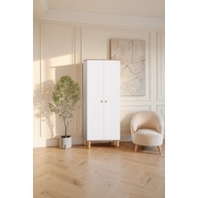 İmbaş Buğlem 2 Kapaklı Askılı ve Raflı Gardırop