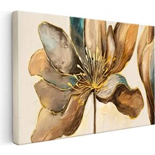 Kanvas Tablo Soyut Formlu Çiçek Çiçek Tablosu Ev Ofis Duvar Dekoru