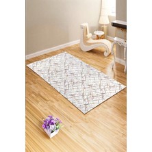 Sofline Kaymaz Taban Lastikli Halı Örtüsü 6m2 - Yıkanabilir Süngersiz Kadife Görünümlü Pamuklu (H43A)