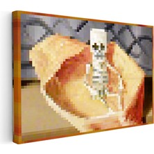 Kanvas Tablo Mortal Coil Piksel Minecraft Tablosu Ev Ofis Salon Duvar Dekoru