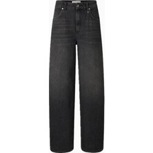 Bogner Bina Barrel Koyu Gri Geniş Paça Fit Kadın Jean Pantolon