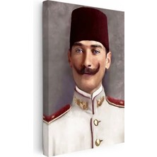 Kanvas Tablo Atatürk Fesli Gençlik Atatürk Tablosu Ev Ofis Duvar Dekoru