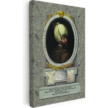 Kanvas Tablo Sultan Birinci Bayezid Tarihi Portre Osmanlı Tablosu Ev Ofis Duvar Dekoru