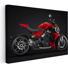 Kanvas Tablo Ducati Diavel 1260 Kaslı Italyan Cruiser Motosiklet Tablosu Ev Ofis Duvar Dekoru