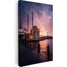 Kanvas Tablo Ortaköy Camii ve Boğaz Köprüsü Şehir Mimari Tablo Ev Ofis Duvar Dekoru
