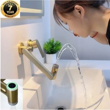 OEM Banyo Ankastre Dijital LED Lavabo Bataryası Mat Gold Renk Sıva Altı Dahil 7 Yıl Garanti Ithal