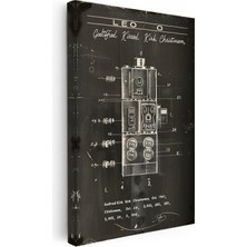 Kanvas Tablo LEGO Blokları Iç Görünüm Patent Vintage Tablo Ev Ofis Duvar Dekoru