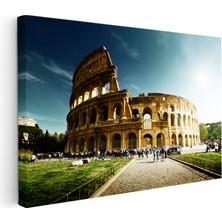 Kanvas Tablo Roma Kolezyum Tarihi Yapı Gündüz Şehir Mimari Tablo Ev Ofis Duvar Dekoru