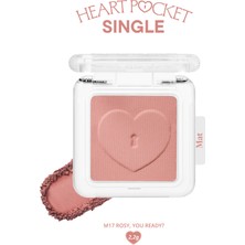 Peripera Kişiselleştirilebilir Mat Tekli Far Perıpera Heart Pocket Single (M17 Rosy, You Ready?)