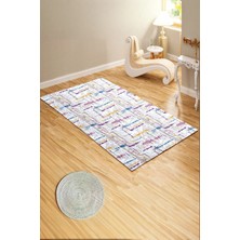 Sofline Kaymaz Taban Lastikli Halı Örtüsü 6m2 - Yıkanabilir Süngersiz Kadife Görünümlü Pamuklu (H52B)