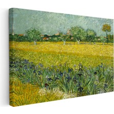 Kanvas Tablo Van Gogh Buğday Tarlası Köy Ressam Tablosu Ev Ofis Duvar Dekoru