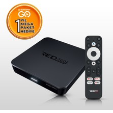 Redline RED360 X100 Pro Google Tv Box + 12 Aylık D-Smart GO