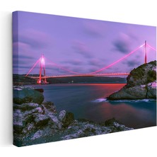 Kanvas Tablo Istanbul Yavuz Sultan Selim Köprüsü Şehir Mimari Tablo Ev Ofis Duvar Dekoru
