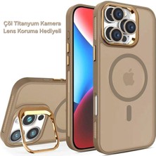 Epro iPhone 14 Pro Max Standlı Kamera Lens Koruma Hediyeli Magsafe Şarj Özellikli Zırhlı Ultra Lüks Kılıf