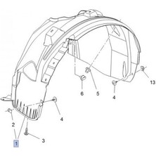 Opel Crossland Ön Çamurluk Davlumbazı Sol Gm Marka