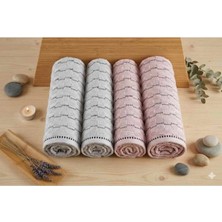 Özdilek Nev Calın Gri-Pudra Best Set (Hamam Takımı)