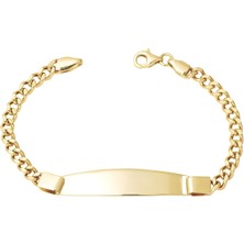 Zeya Kuyumculuk 14 Ayar Altın Gurmet Zincir Çocuk Künyesi