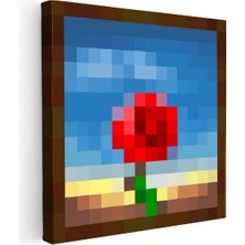 Kanvas Tablo Meditative Piksel Minecraft Tablosu Ev Ofis Salon Duvar Dekoru