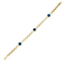 Zeya Kuyumculuk 14 Ayar Altın Nazar Boncuklu Çocuk Bileklik