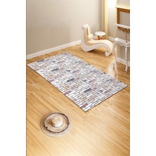 Sofline Kaymaz Taban Lastikli Halı Örtüsü 6m2 - Yıkanabilir Süngersiz Kadife Görünümlü Pamuklu (S85)