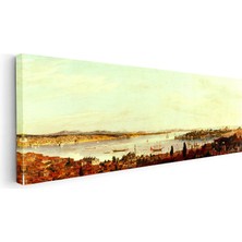 Kanvas Tablo Istanbul Tarihi Silüet Manzarası Osmanlı Tablosu Ev Ofis Duvar Dekoru