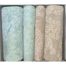 Özdilek Fınery Bej-Yeşil Best Set (Hamam Takımı)