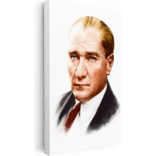Kanvas Tablo Atatürk Mavi Gözlü Yüz Atatürk Tablosu Ev Ofis Duvar Dekoru