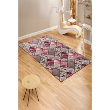 Sofline Kaymaz Taban Lastikli Halı Örtüsü 6m2 - Yıkanabilir Süngersiz Kadife Görünümlü Pamuklu (S81)