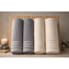 Özdilek Quadruple Gri-Açık Sarı Best Set (Hamam Takımı)