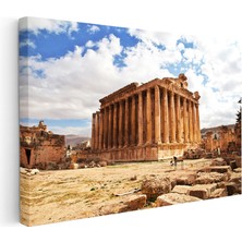 Kanvas Tablo Antik Roma Sütunları Şehir Mimari Tablo Ev Ofis Duvar Dekoru