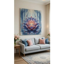 Safir Design Mistik Lotus Çiçeği Kanvas Tablo Büyülü Orman ve Kelebekler