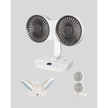 DS LLC 720° Döner Çift Taraflı Masaüstü Vantilatör – USB Şarjlı Sessiz Fan DSLLC-2335Y6