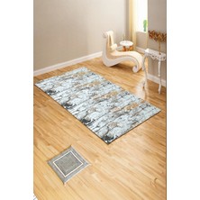 Sofline Kaymaz Taban Lastikli Halı Örtüsü 6m2 - Yıkanabilir Süngersiz Kadife Görünümlü Pamuklu (S84)