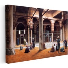 Kanvas Tablo Cami Avlusu Namaz Osmanlı Tablosu Ev Ofis Duvar Dekoru