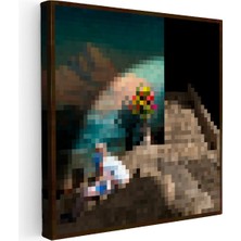 Kanvas Tablo Bouquet Piksel Minecraft Tablosu Ev Ofis Salon Duvar Dekoru